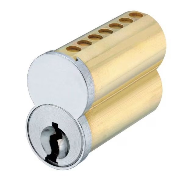 6 Pin Uncombinated Small Format Interchangeable Core with R Keyway and Clip Retainer Satin Chrome, Medeco, Mfr#: 336B01026ARBS